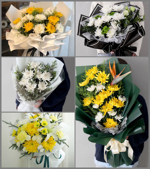 山东青岛莱西市马连庄镇仲格庄村白事花束代送
